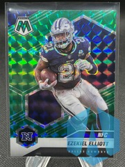 2021 Panini Mosaic Green Prizm Ezekiel Elliott #215 Cowboys